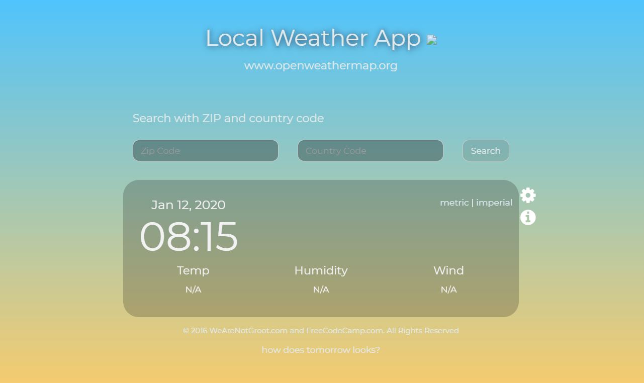 12+ JavaScript Weather Widget Design Examples - OnAirCode