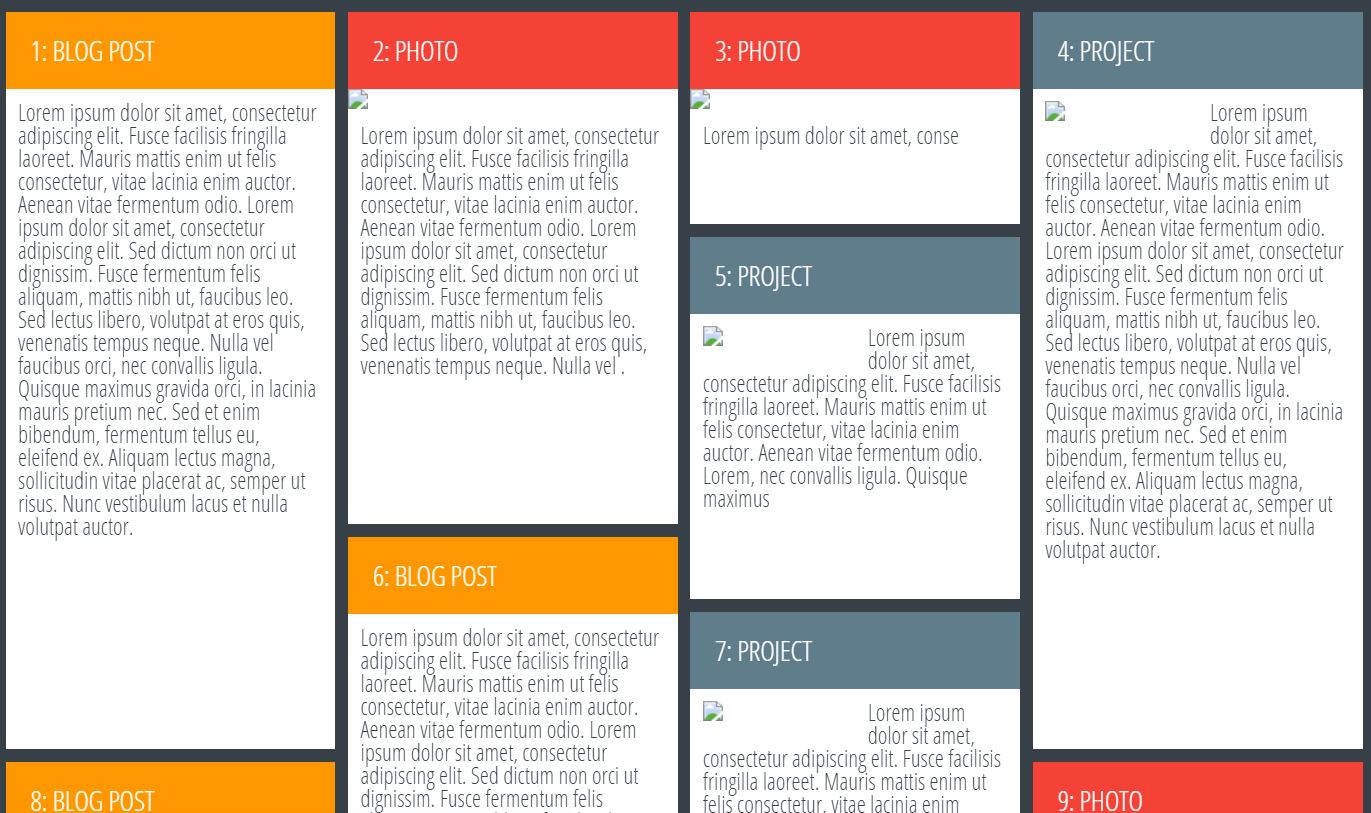 30+ JavaScript Masonry Layout Design Examples - OnAirCode