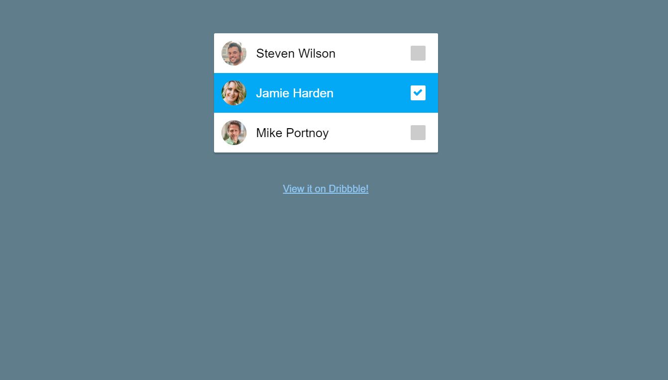Material Design JavaScript/JS Checkbox Example