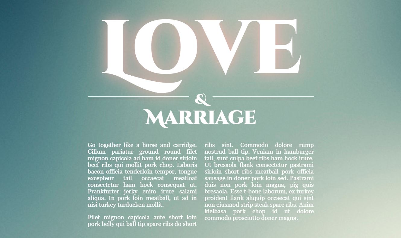 JavaScript Double line Magazine Layout design