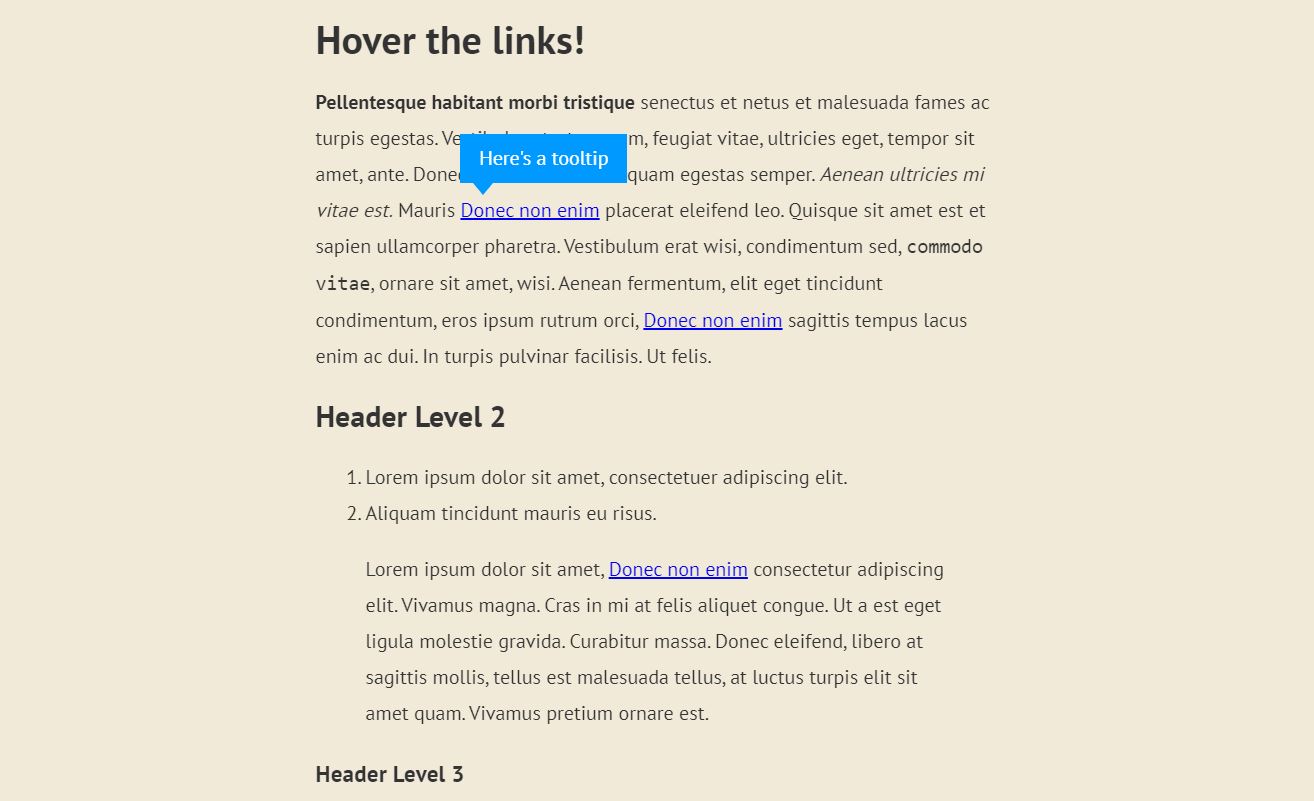 Easy All-purpose Tooltips