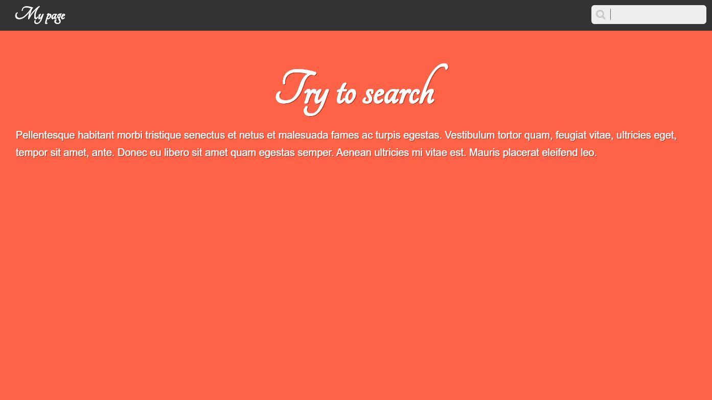 JavaScript Header Nav with Animated SearchBox