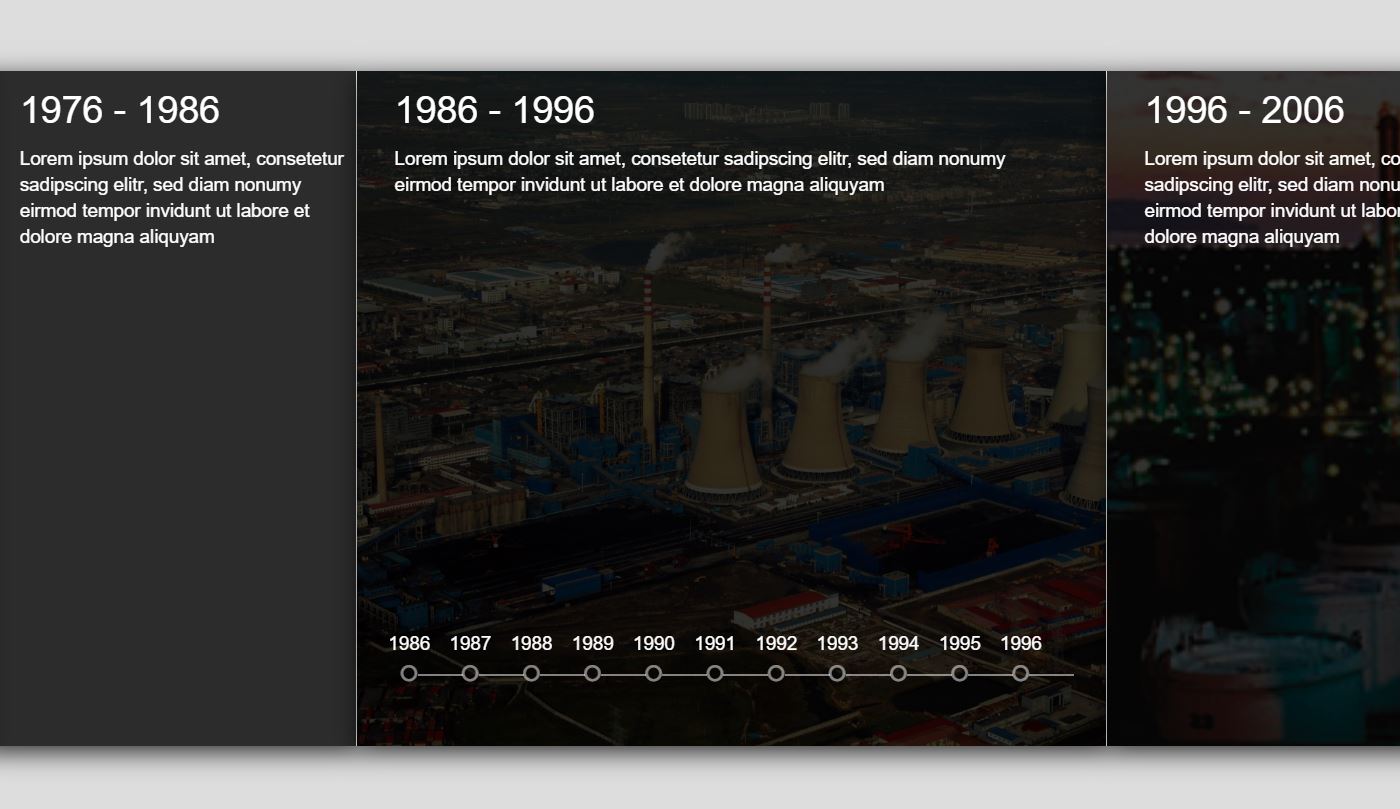 JavaScript Timelines Mockup