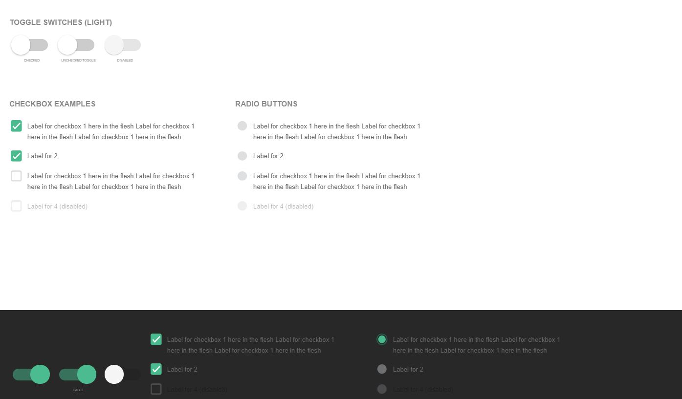 Variable Based Inputs Checkbox/Radio/Toggle