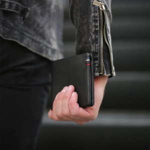 black leather wallet