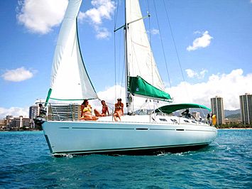 A cruising sailboat offshore generally makes 100 miles per day. Honolulu Monohull Sailboat Yacht Charter Aloha Cruise Onboat Inc