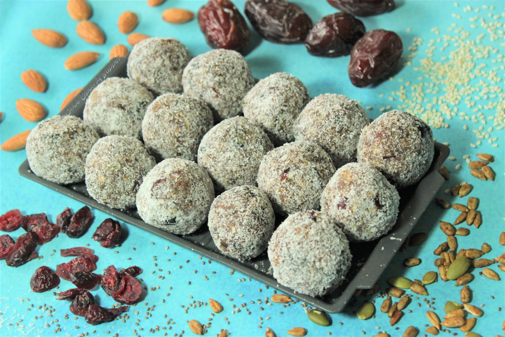 Easy healthy Energy Bites — made of fruits, nuts, seeds and no added sugar