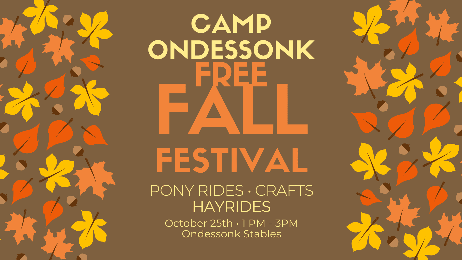 Camp Ondessonk Fall Festival promotional flyer.