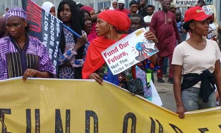Protesters Stormed Abuja Over Federal Government Borrowing
