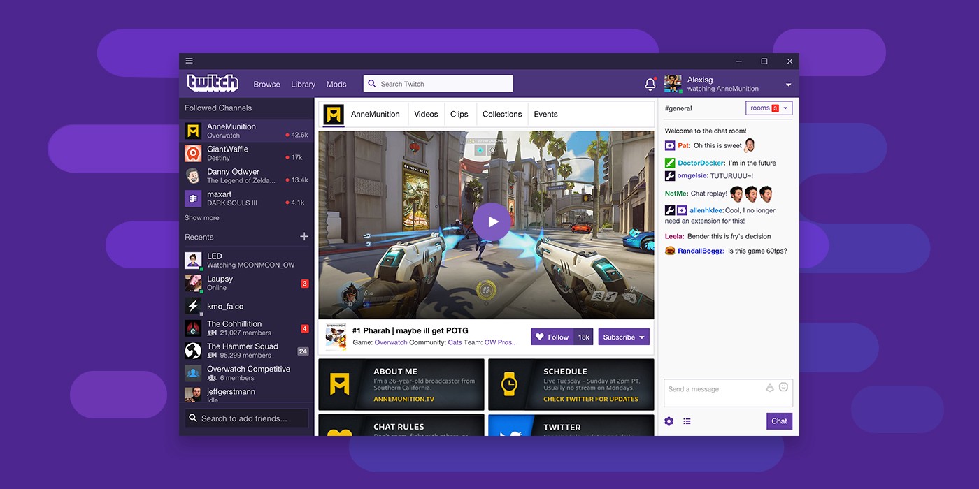 Twitch lanza su aplicación oficial para Windows y Mac