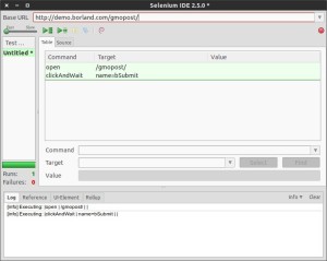 Selenium IDE Add-on Playback