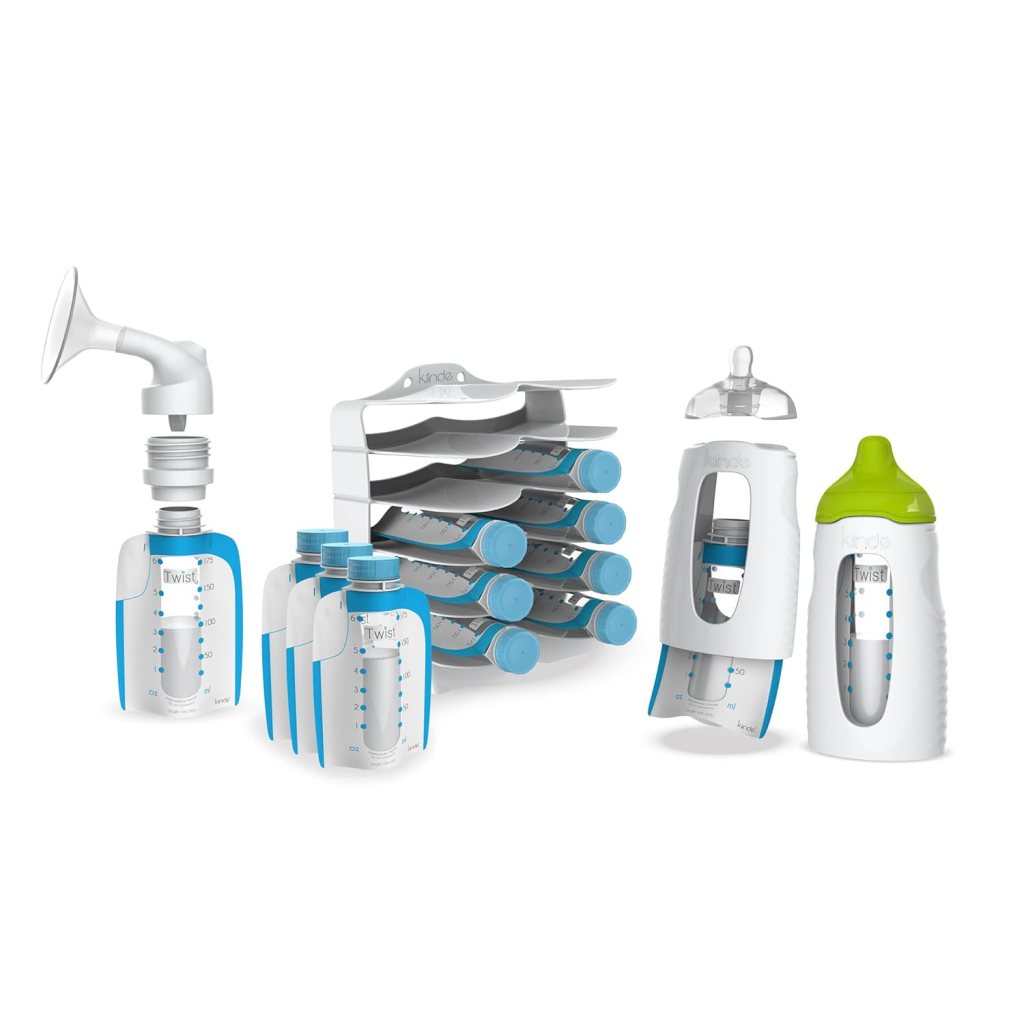 Kiinde baby bottle and pouch feeding system for travel