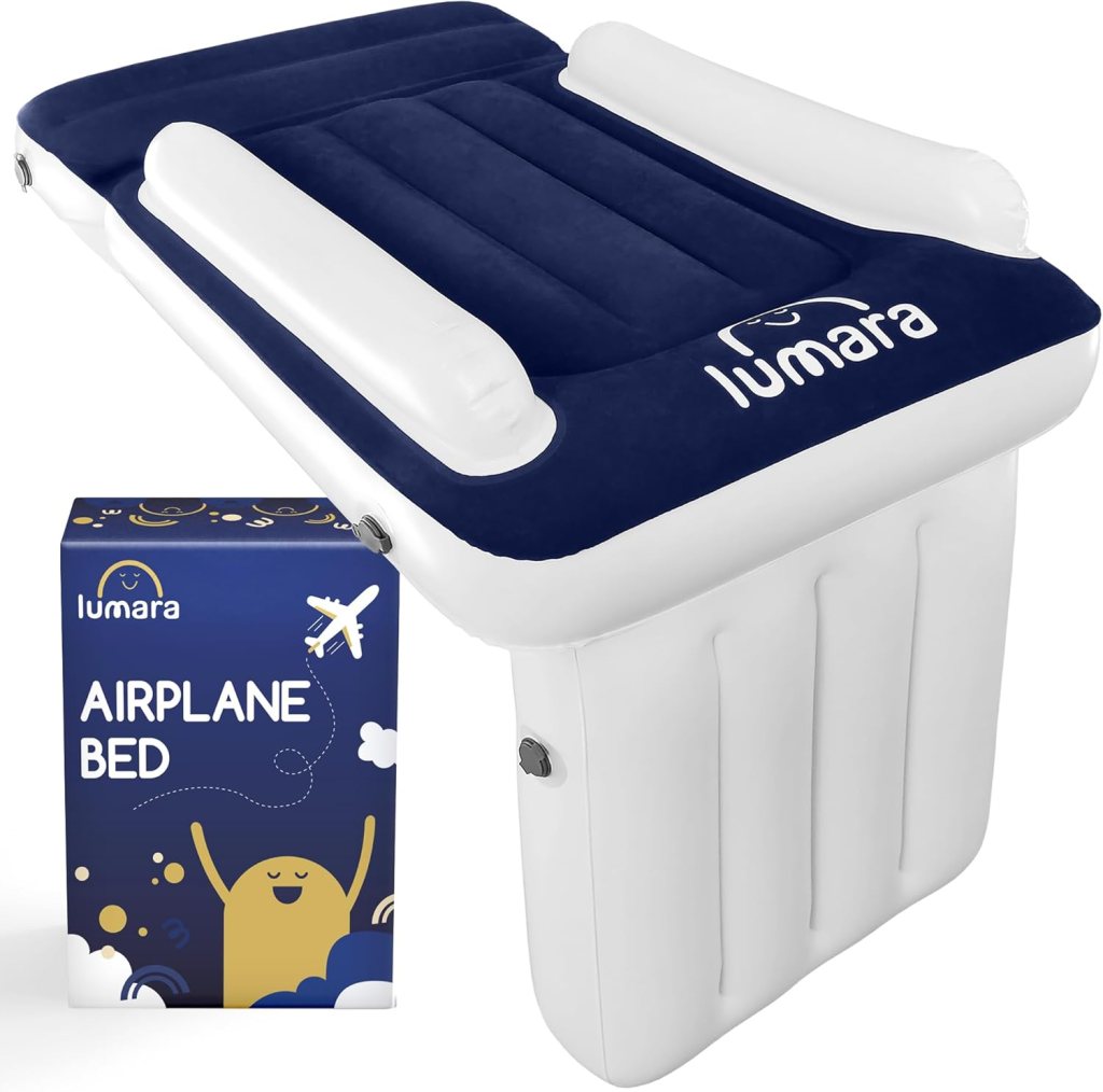 Lumara inflatable airplane bed for toddlers on flights