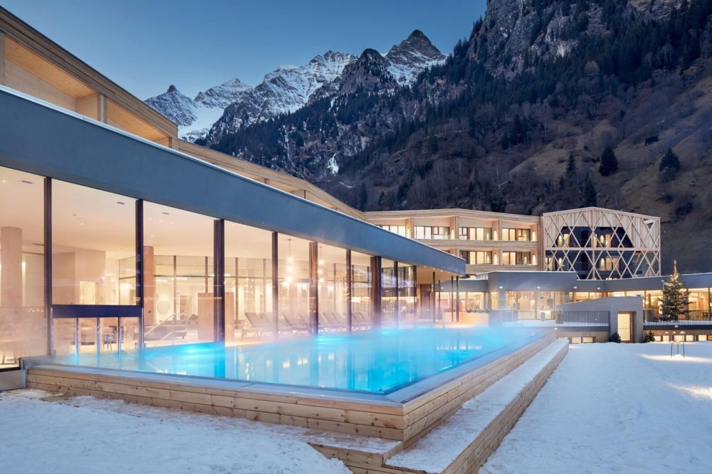 Outdoor family pool at Feuerstein Nature Family Resort spa