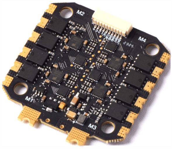 High-efficiency 4-in-1 UAV ESC board with MOSFET circuits for precise drone motor control, AEGIS JAPAN spare part