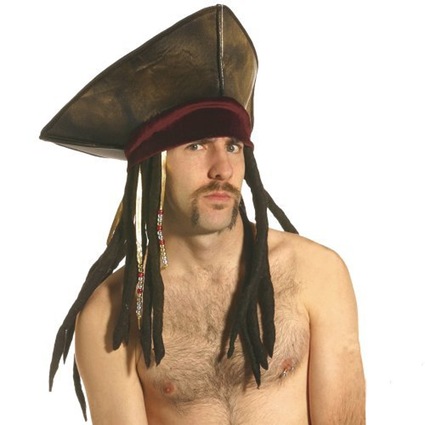 Someone who looks somewhat like me, in a pirate hat