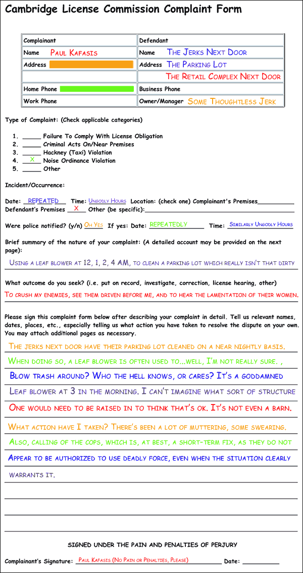 The form in question, filled out.