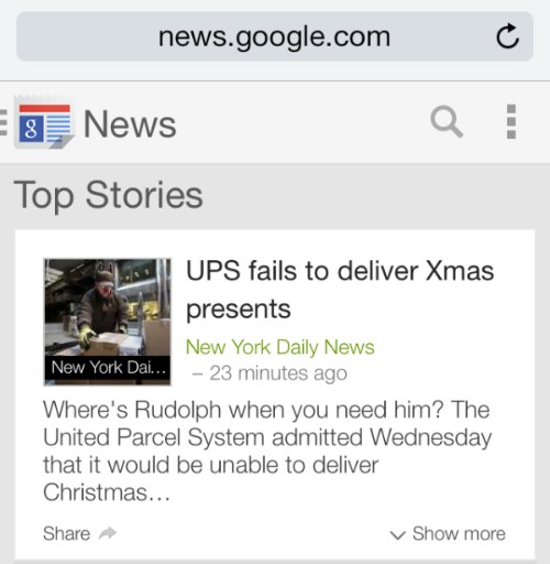 UPS fails to deliver Xmas presents