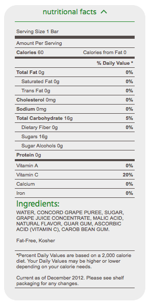 Nutrition Facts Image