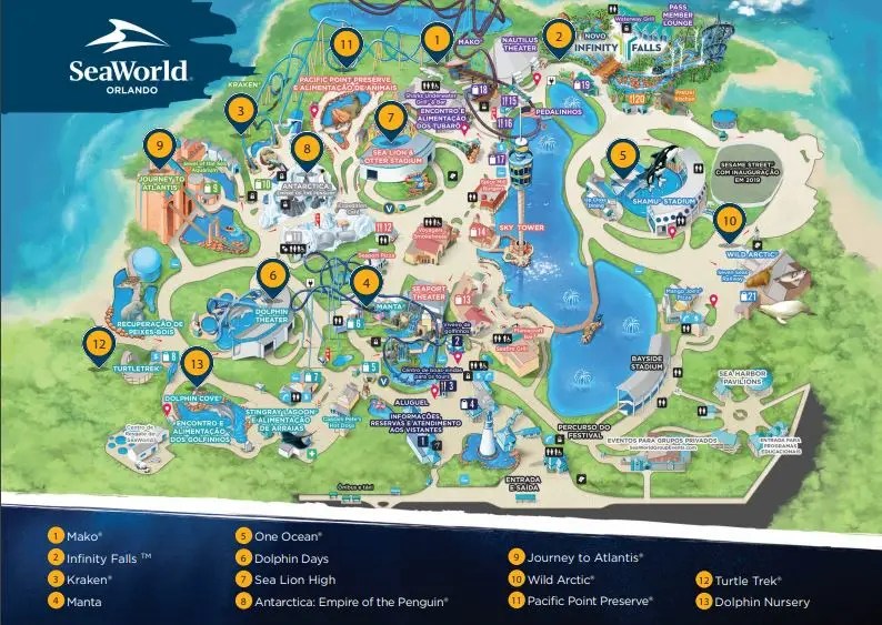 Mapas Do Seaworld Orlando GUIA 2026 Mapa Seaworld 