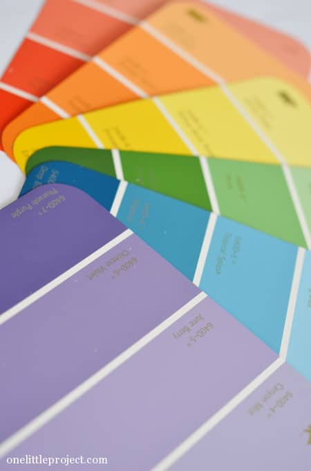 Quick tip on how to get a paint sample from existing walls without causing visible damage.interior house painting. Paint Swatch Clothes Pin Matching Game