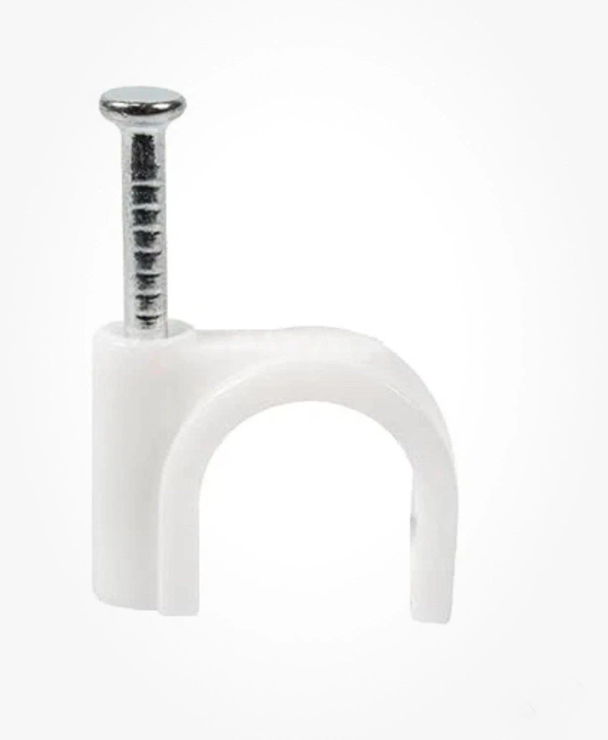 Tower 8.0mm Round Cable Clips – White, Pack of 50