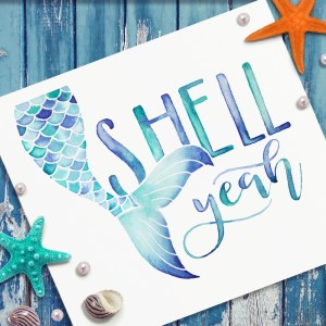 mermaid tail watercolor paint printable easy designs wallpapers lettering beach paintings drawing quote oneprojectcloser needed materials watercolours