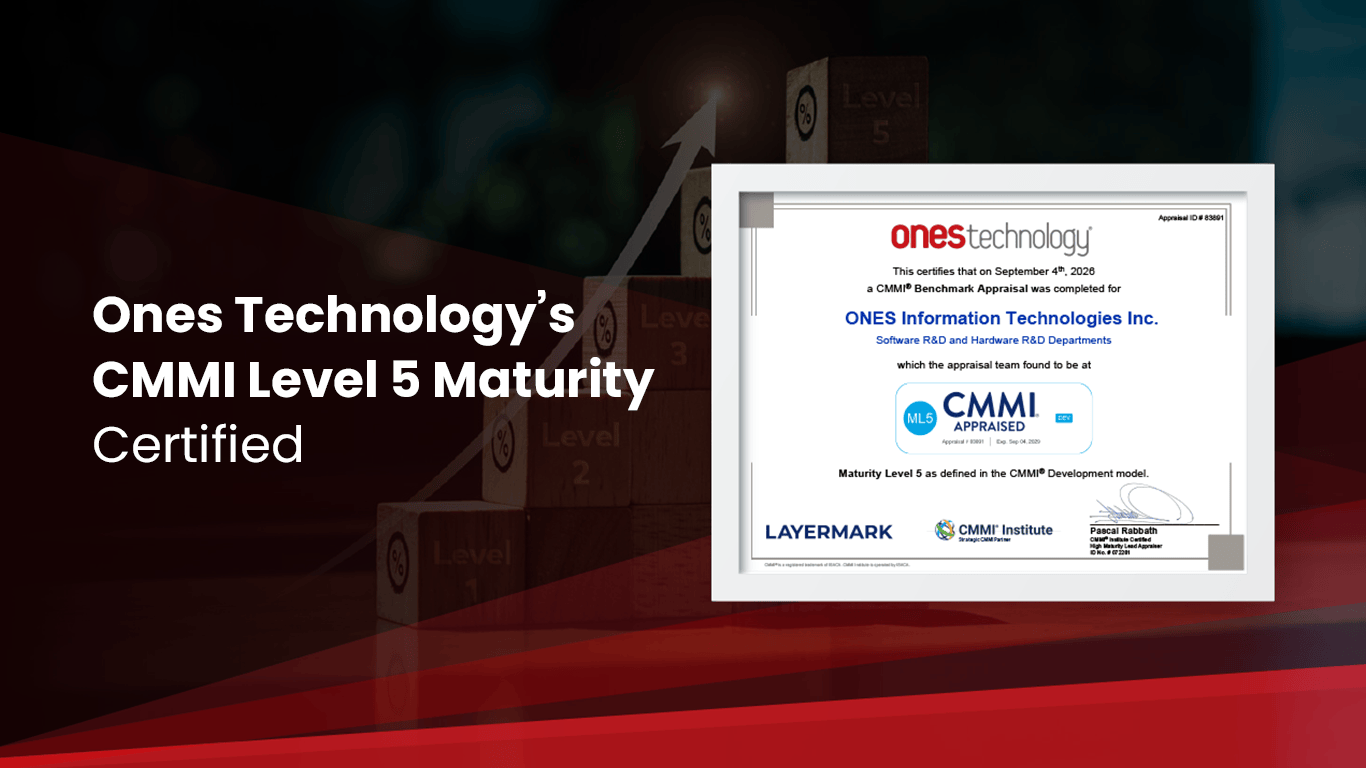 Ones Technology is now among Türkiye's top three firms to achieve CMMI Maturity Level 5 in software and hardware engineering excellence.