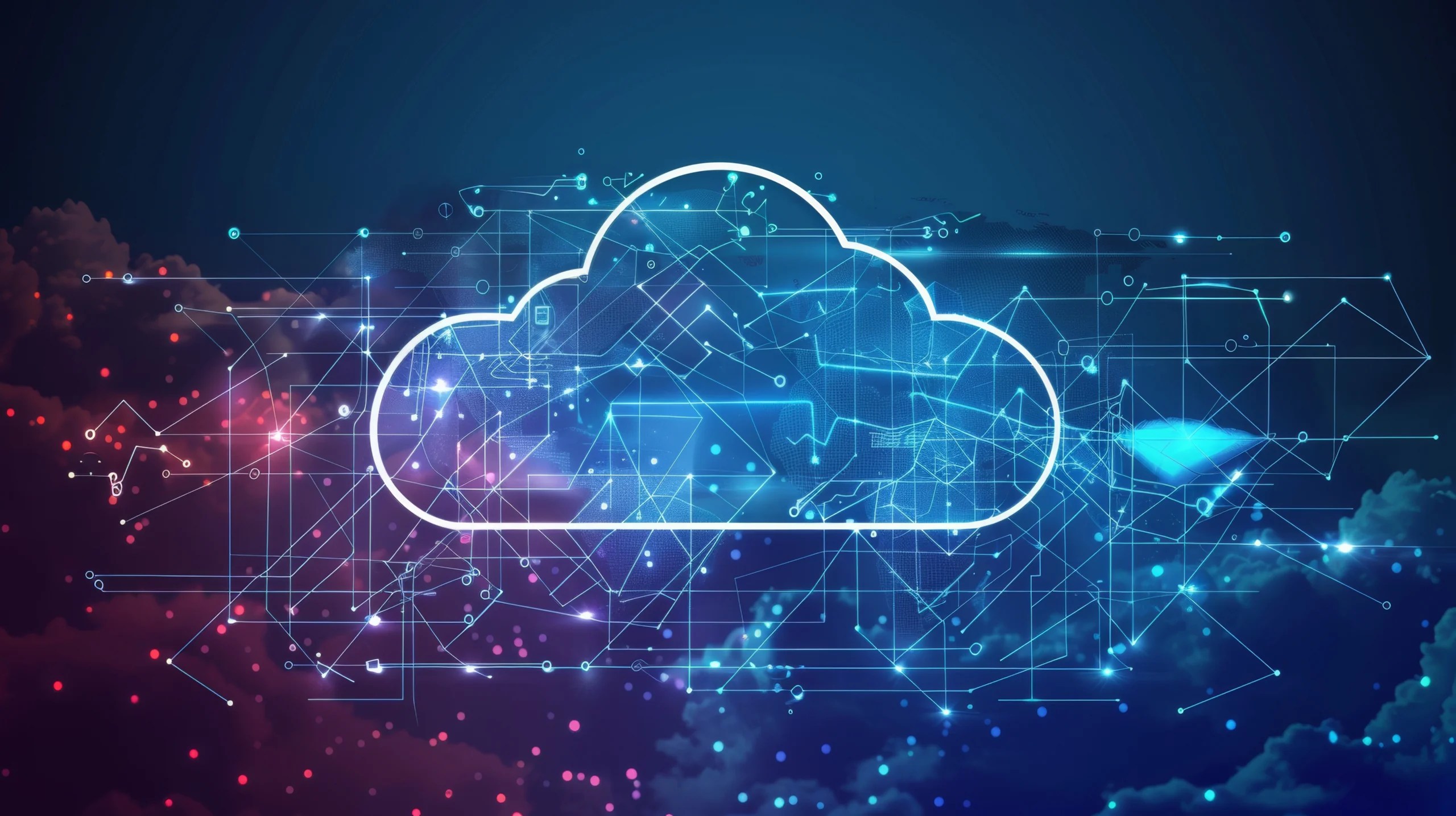 A technology cloud representing data migration