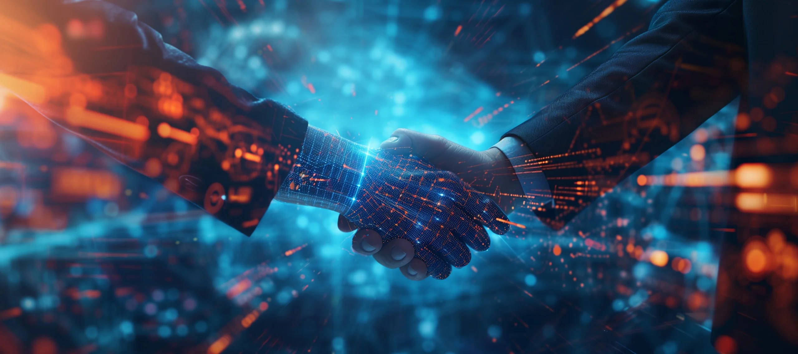 shaking hands representing managed services