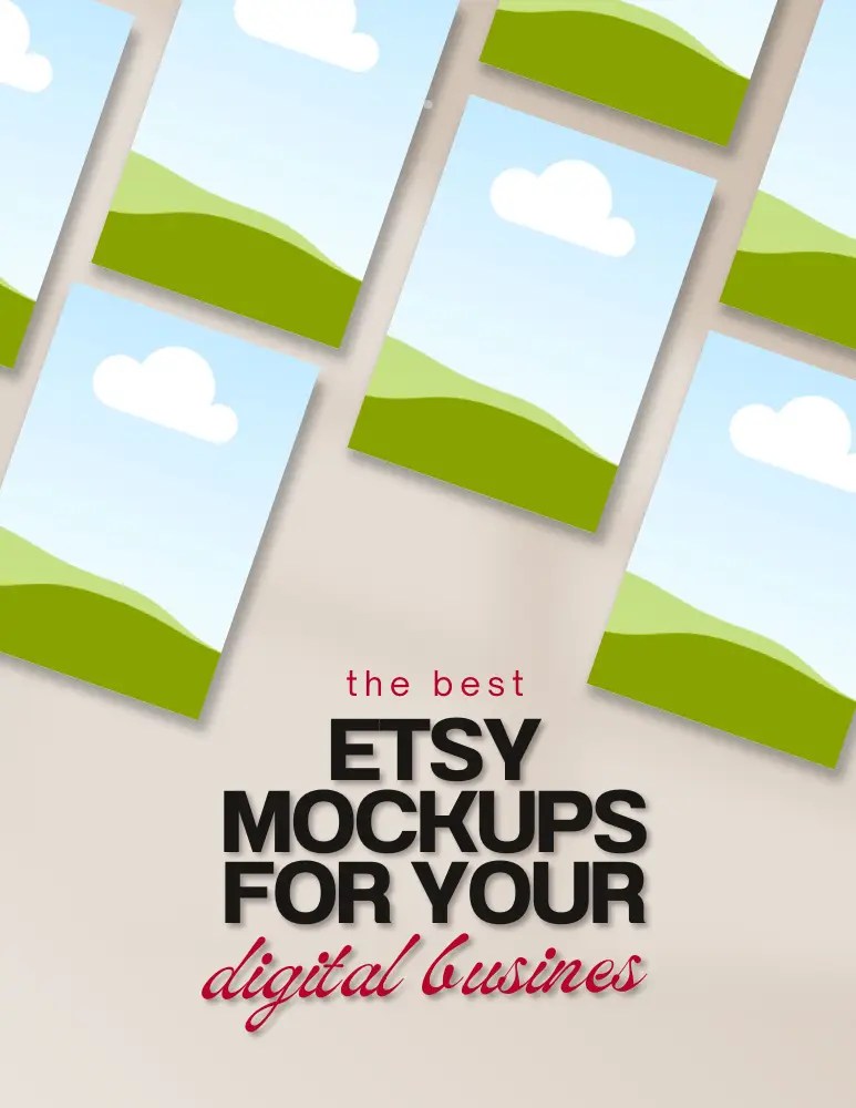 Etsy mockups for digital products and business promotion, featuring Canva templates and trending niches.