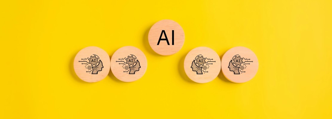 Prompt text, AI texting prompt on keyboard with smart Artificial Intelligence. Prompt text with AI