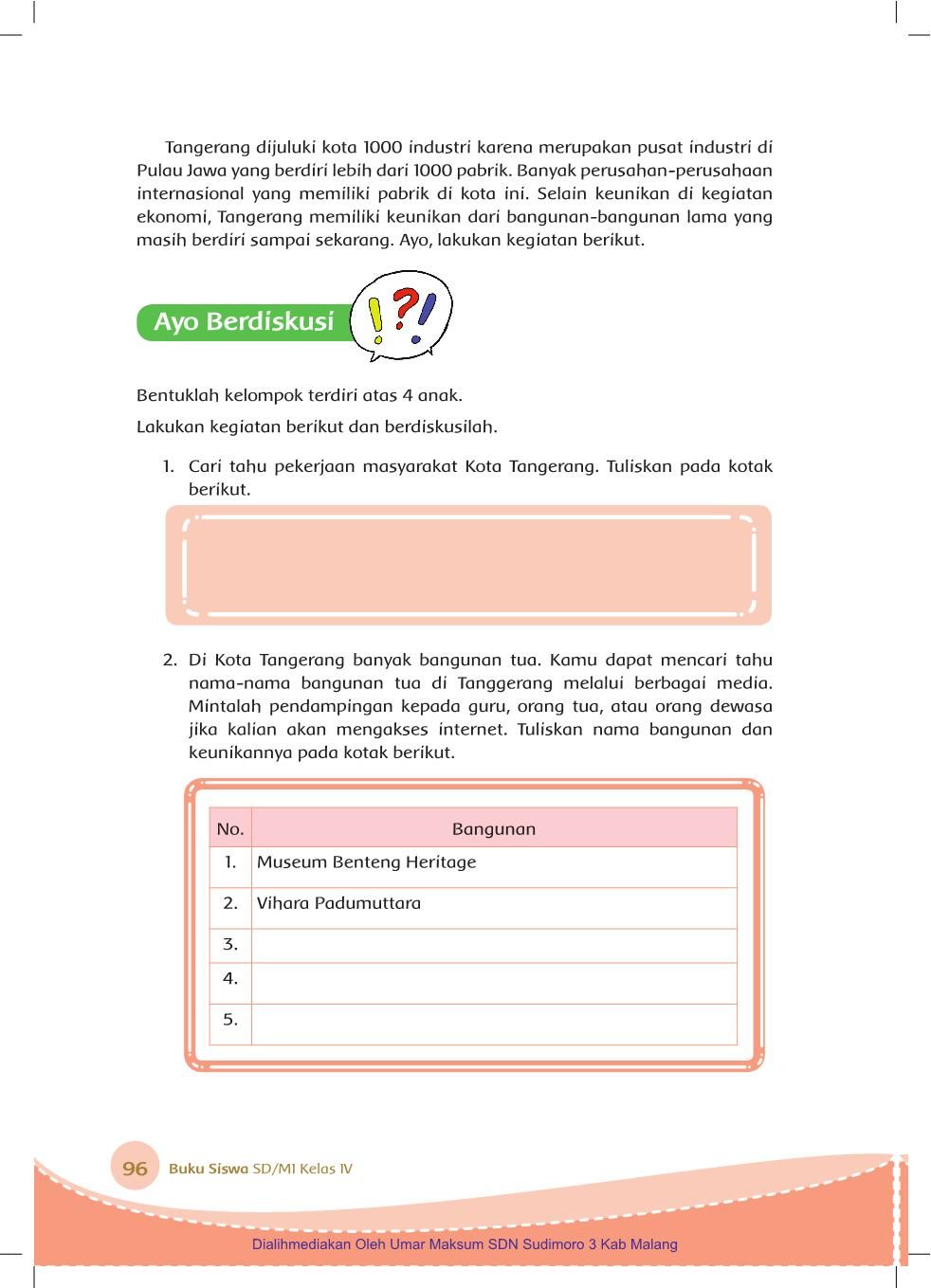Ujar wakil dalam sambutanya secara. Tema 8 Kelas Iv Buku Siswa Pages 101 150 Flip Pdf Download Fliphtml5