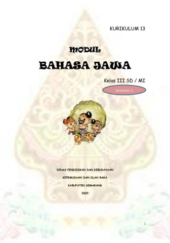 Kunci jawaban tantri basa jawa kelas 3 halaman 20 21 22 23 24 gladhen wulangan 1 jinise kewan ingon sekiwa tengen bebek, kucing, . Modul Bahasa Jawa Kelas 3 1
