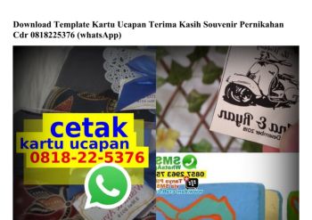 Download Template Kartu Ucapan Terima Kasih Souvenir Pernikahan Cdr O818 22 5376 Wa