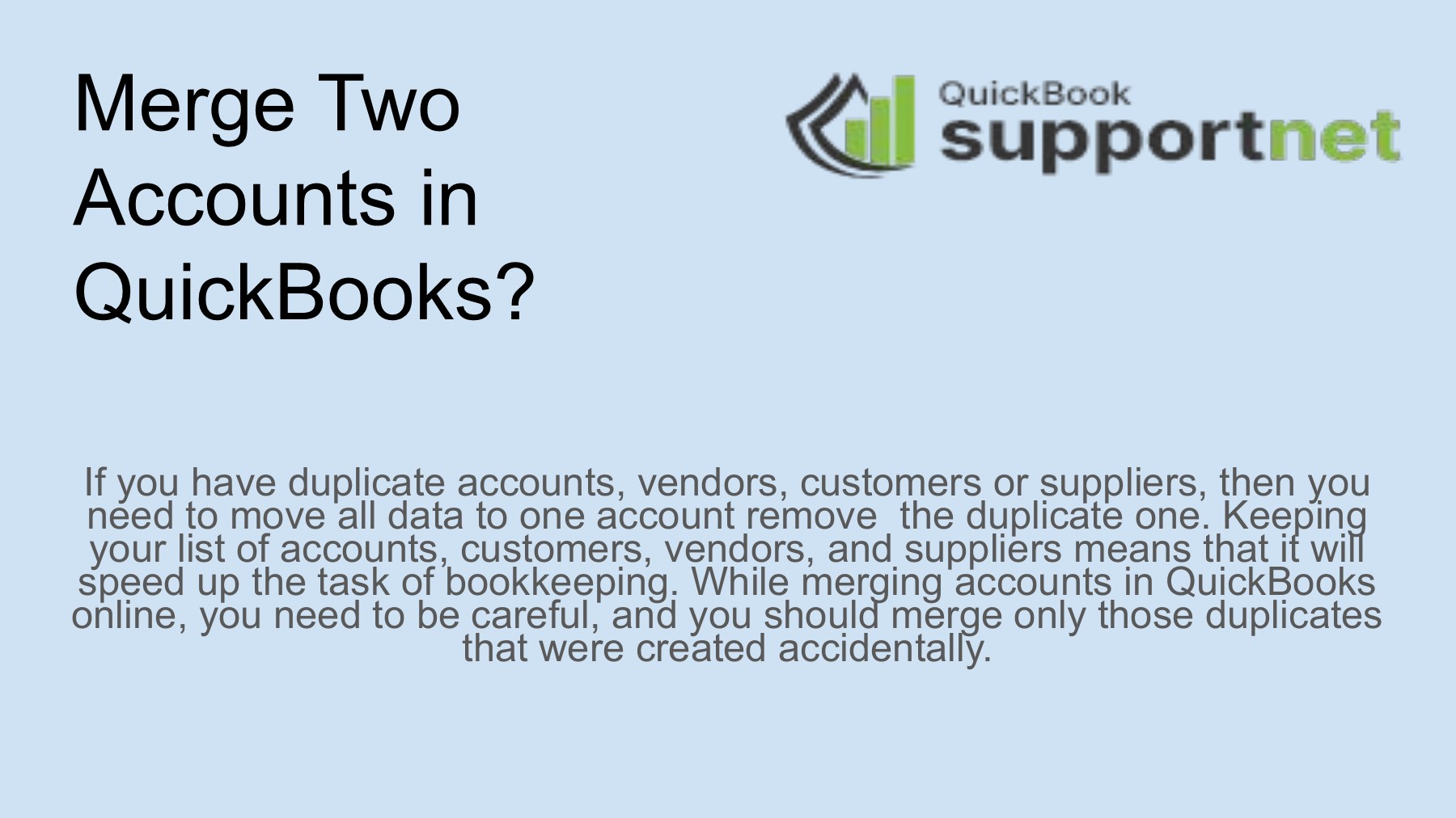 Merge accounts in quickbooks