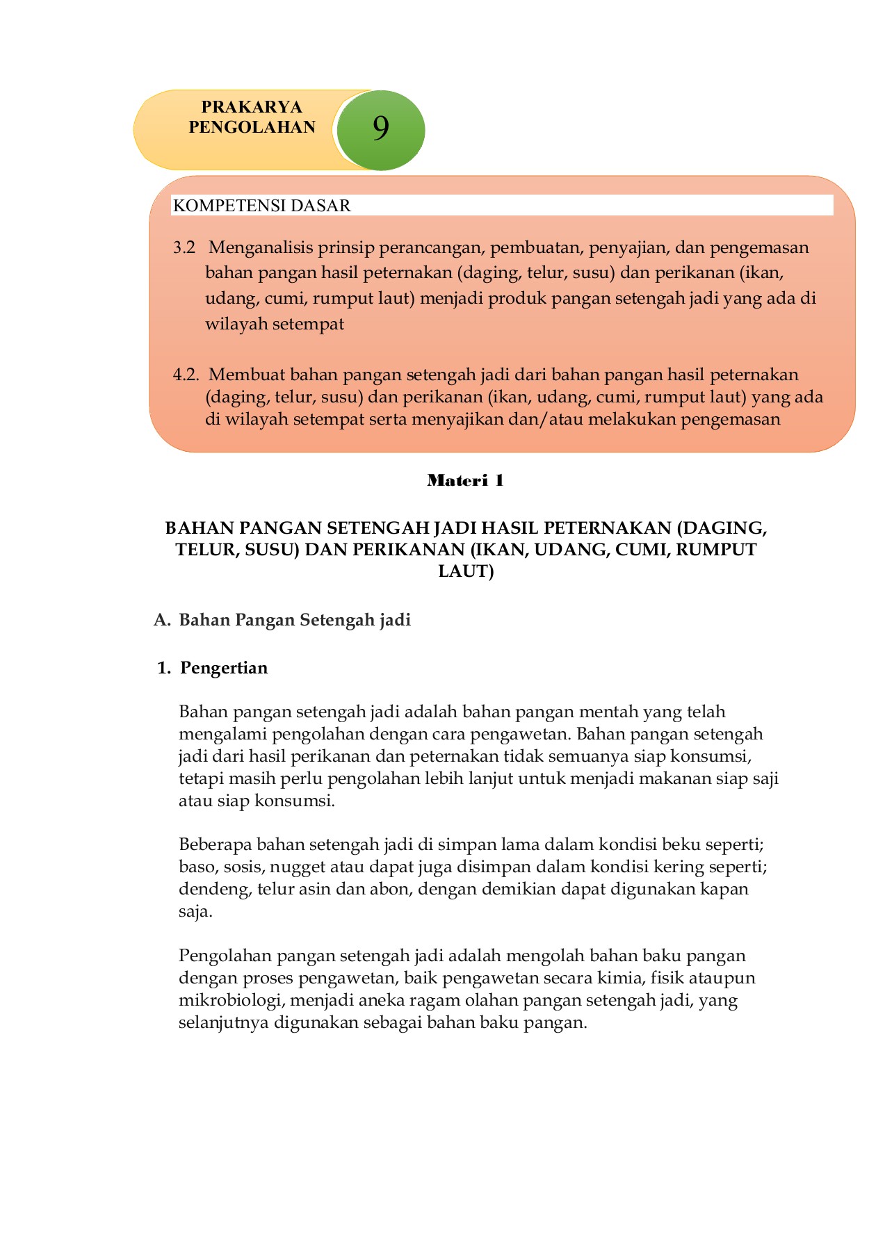 Baham makanan adalah bahan yang dapat dibuat menjadi makanan, . Modul Prakarya Pengolahan 9 Kd 3 2 4 2 Converted Unduh Buku 1 12 Halaman Pubhtml5