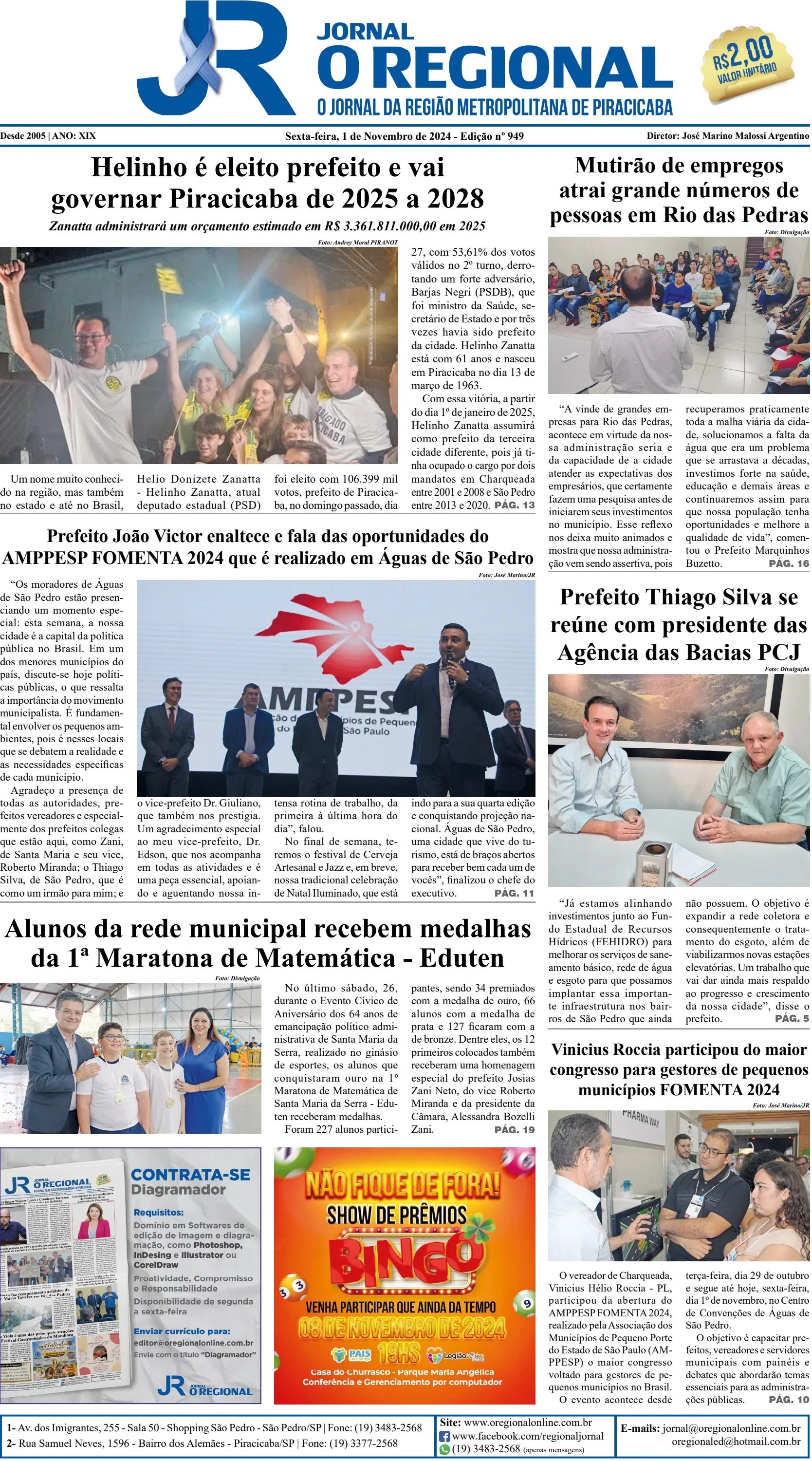 Jornal O Regional Edição 949 1112024 - williamjornalista1973 - Página 1 -  24 | PDF Online | PubHTML5