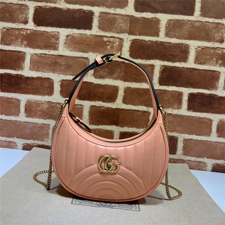 Gucci gg marmont half-moon shaped mini bag