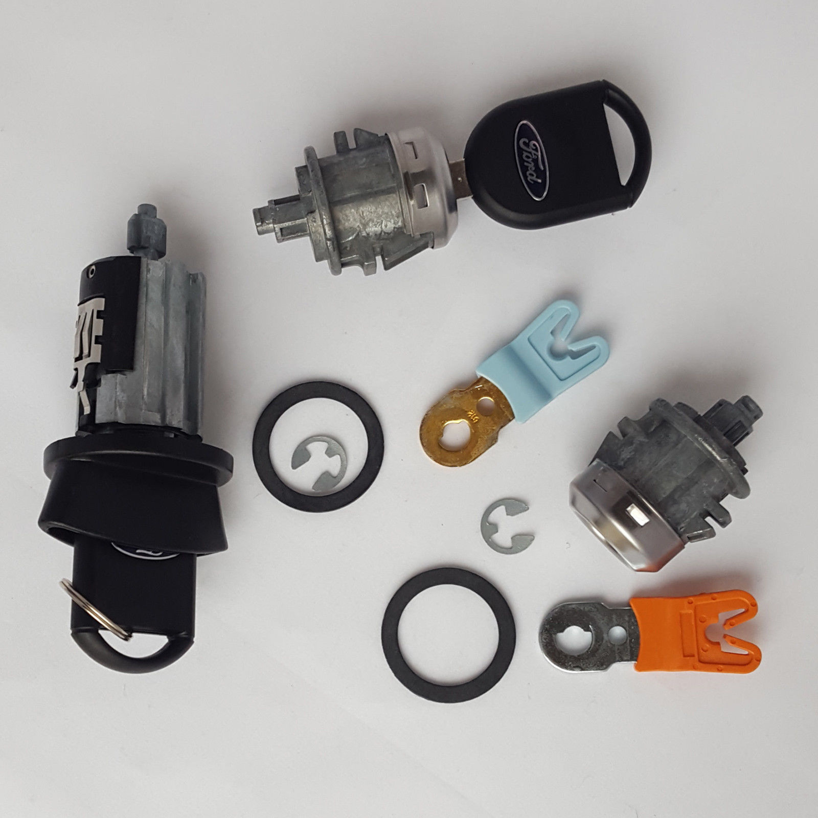ASP Ford Ignition & Door Lock Cylinder Set – LC6177 + DL5883 With 2 Cut Logo Keys