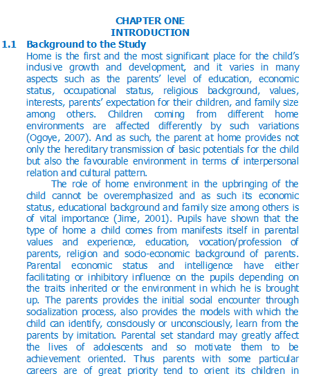 Home Variables And Academic Performance Of Primary School Pupils In Basic Science In Mkpat Enin Local Government Area