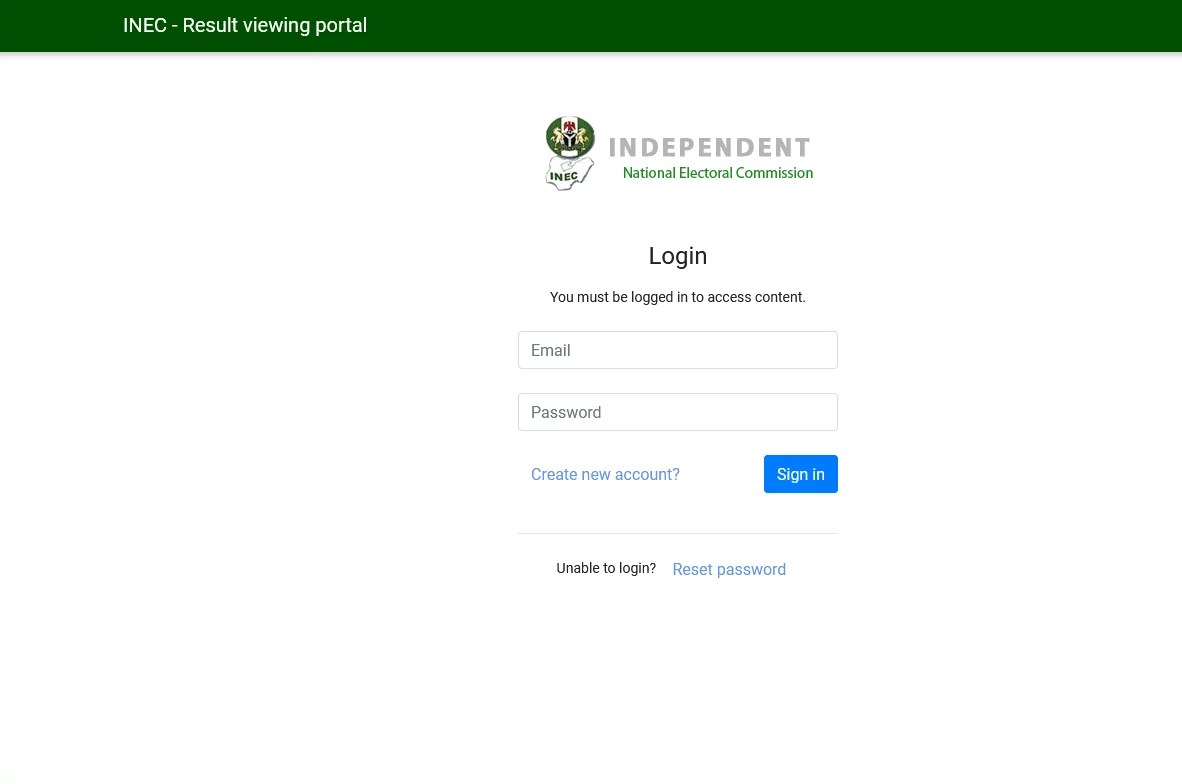 2023 INEC Result Portal