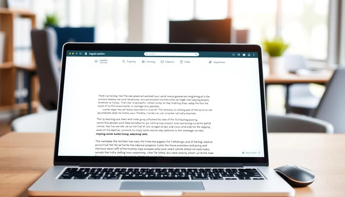 A vibrant, high-resolution image of a well-organized website example showcasing best practices for writing effective alt text. In the foreground, a laptop display presents a clean, minimalist web page design with a clear focus on the content. The middle ground features a tactile-looking keyboard and mouse, conveying a sense of interaction. In the background, a soft, blurred office environment with natural lighting creates a professional, productive atmosphere. The overall scene emphasizes the importance of thoughtful alt text creation for search engine optimization and accessibility, without distracting visual elements. A vibrant, high-resolution image of a well-organized website example showcasing best practices for writing effective alt text. In the foreground, a laptop display presents a clean, minimalist web page design with a clear focus on the content. The middle ground features a tactile-looking keyboard and mouse, conveying a sense of interaction. In the background, a soft, blurred office environment with natural lighting creates a professional, productive atmosphere. The overall scene emphasizes the importance of thoughtful alt text creation for search engine optimization and accessibility, without distracting visual elements.