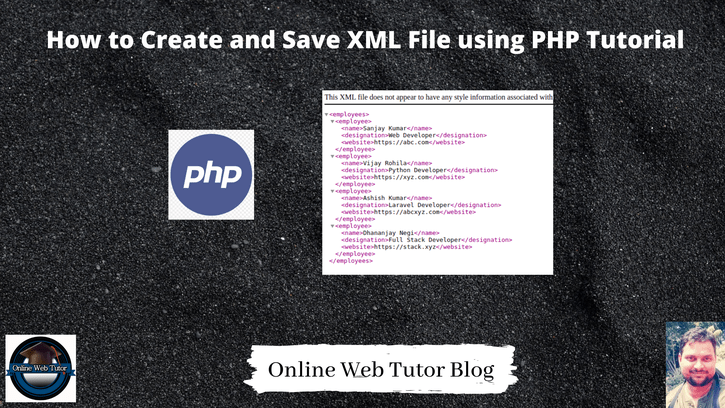 How to Create and Save XML File using PHP Tutorial