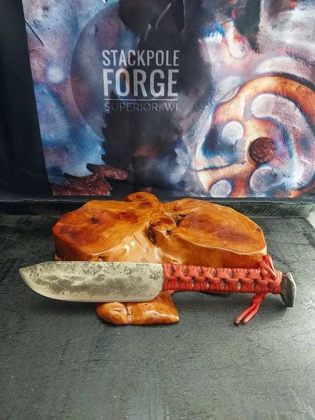Hand-Forged Railroad Spike Utility Knife - Type 4