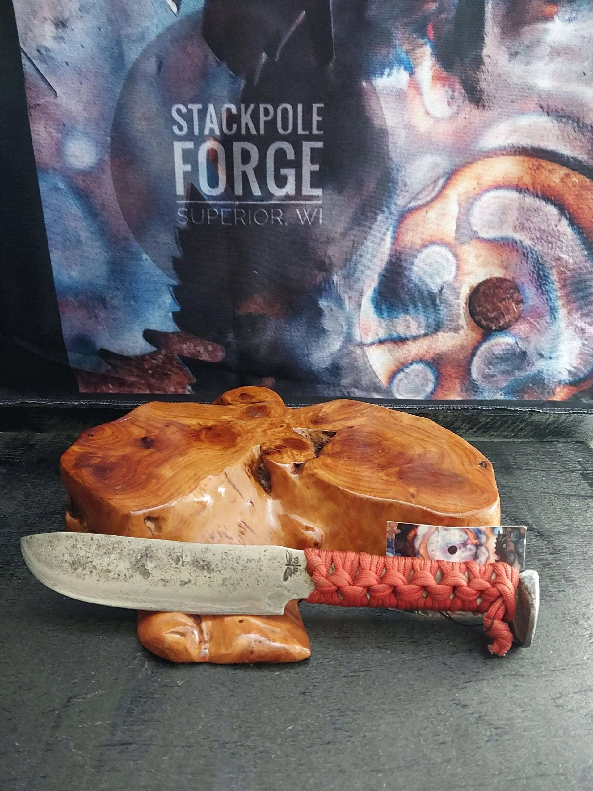 Hand-Forged Railroad Spike Utility Knife - Type 3