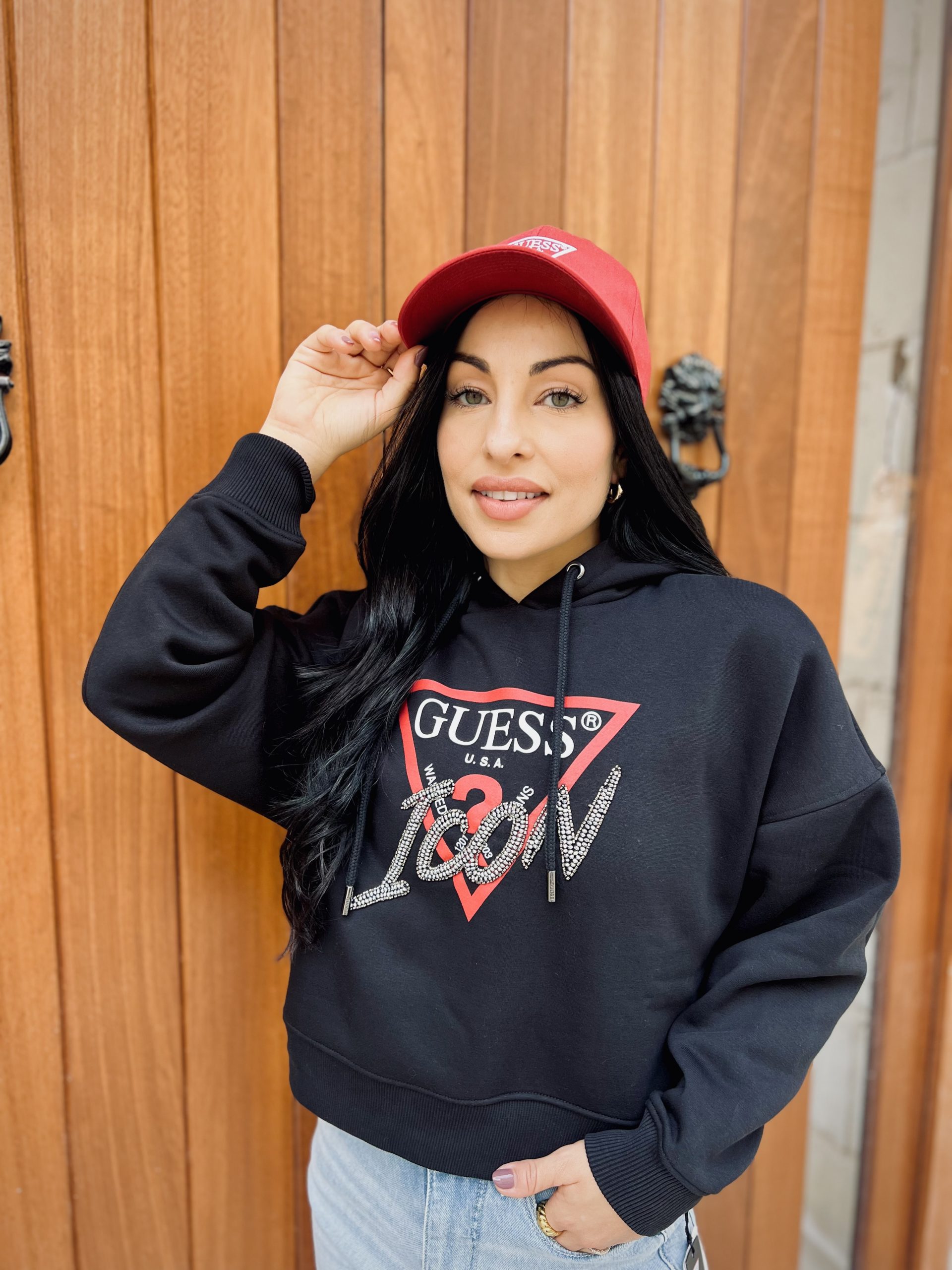 Guess Women Black Hoodie • ONLY BRANDS MALTA