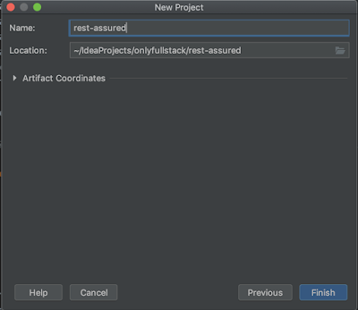new project rest assured tutorial onlyfullstack