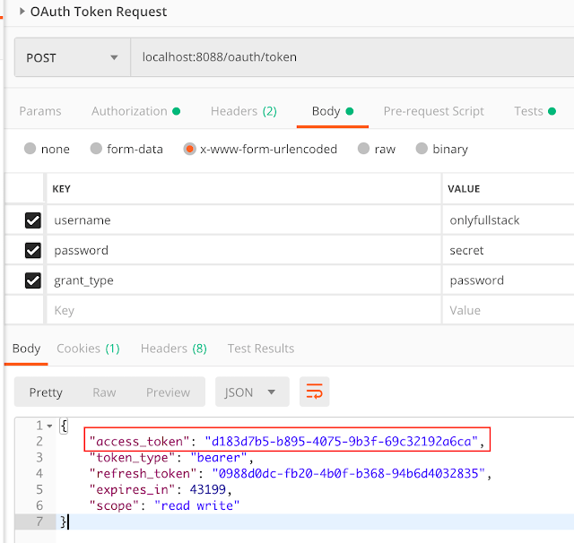 oath2 access token onlyfullstack