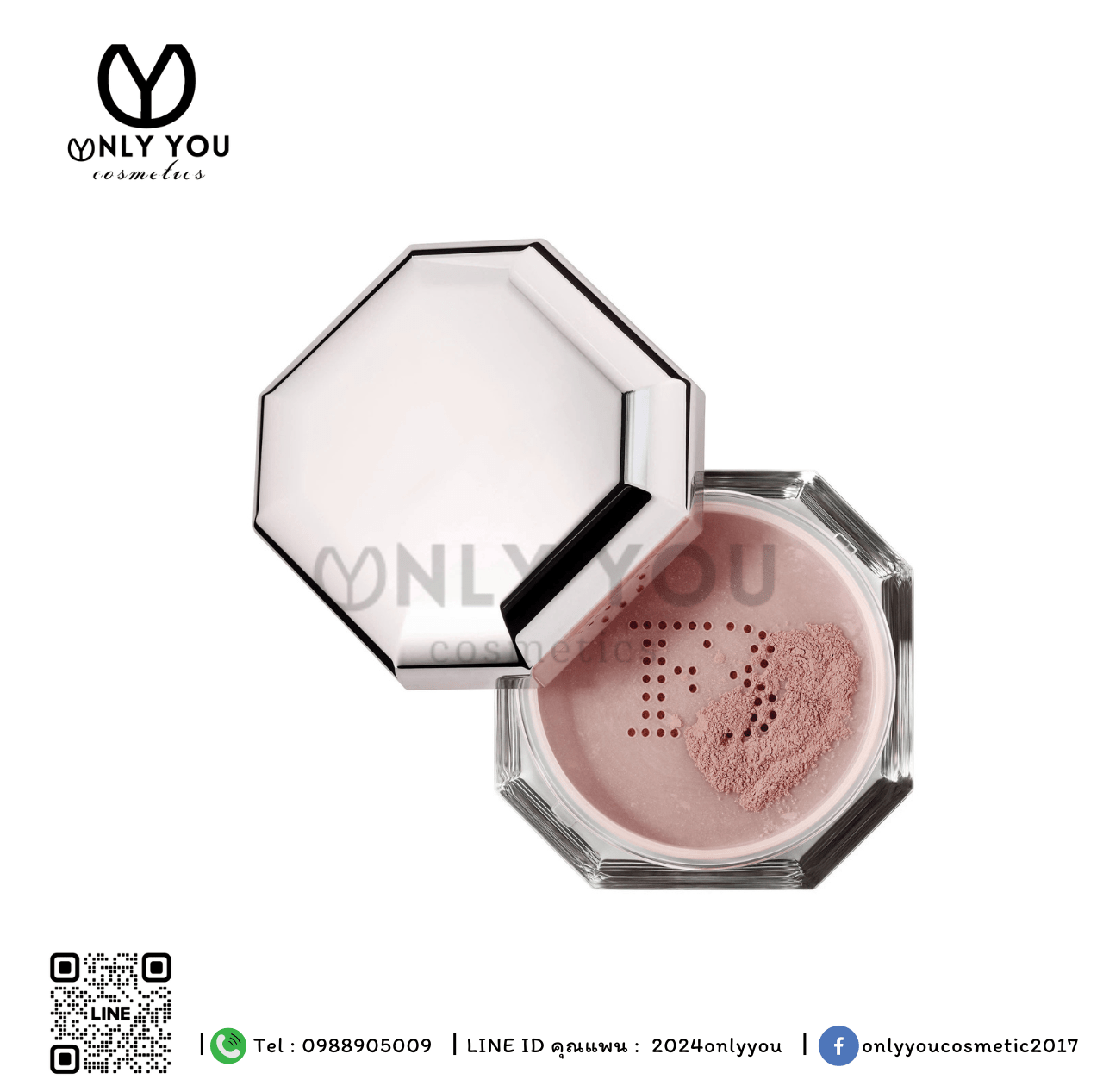 ตลับแป้งฝุ่น ตลับแป้งฝุ่นแปดเหลี่ยม ตลับแป้ง กระปุกแป้งฝุ่น แพคเกจตลับแป้ง